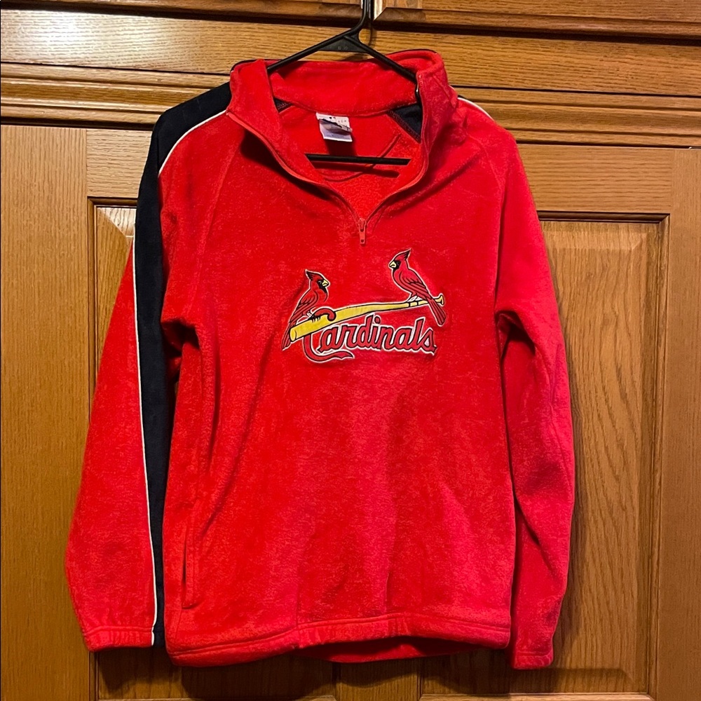 Majestic Red Cardinals Quarter-Zip Pullover